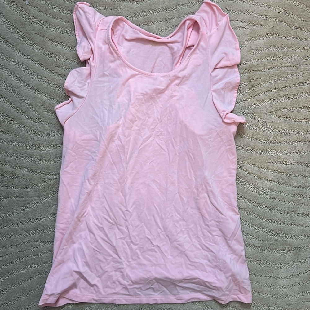 Light Pink Lilly Pulitzer Tank Ruffle Back size small